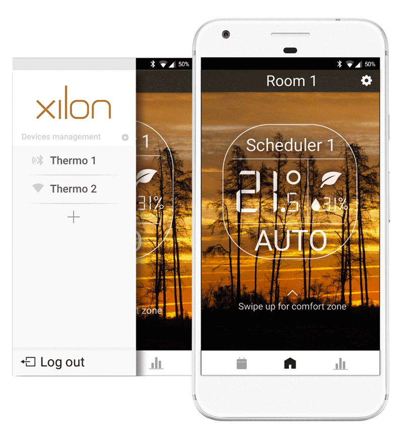 Schermata home dell'app di Xilon